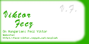 viktor fecz business card